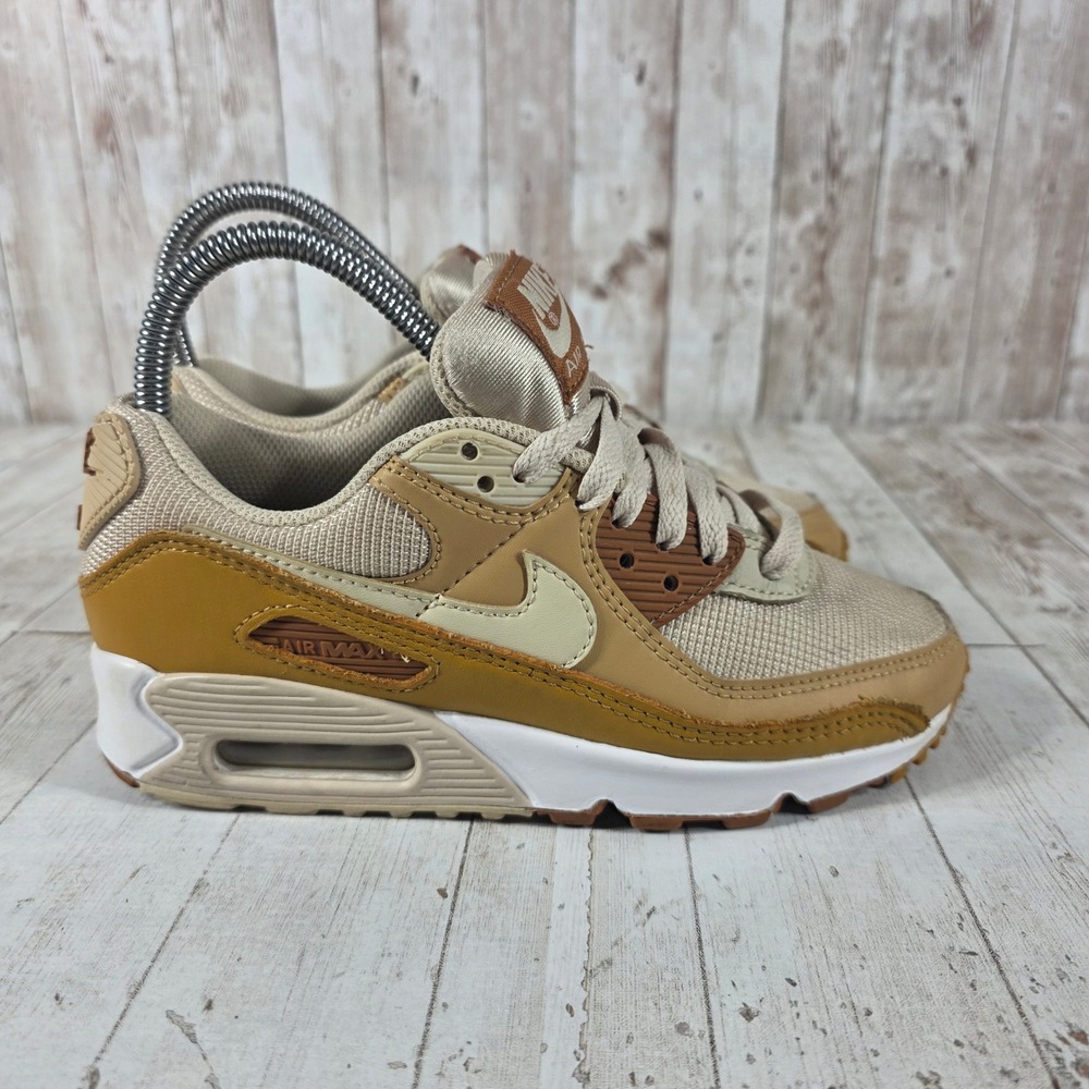 Nike Air Max 90 Womens Tan Beige Brown Sneakers CZ3950-101 Size 5